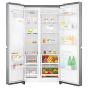 LG 601L Platinum Silver Side by Side Refrigerator, Mega Capacity, GC-L247SLUV, thumbnail 3