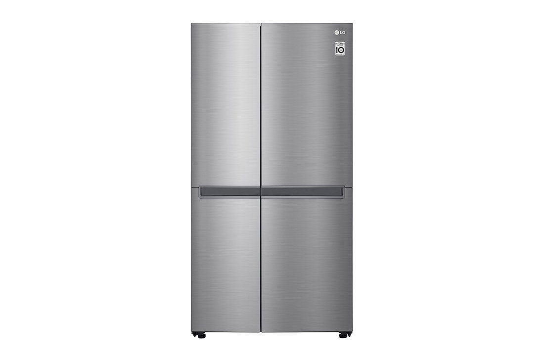 LG 643L Side by Side Fridge in Stainless Finish, Front view, GC-B257JLYL
