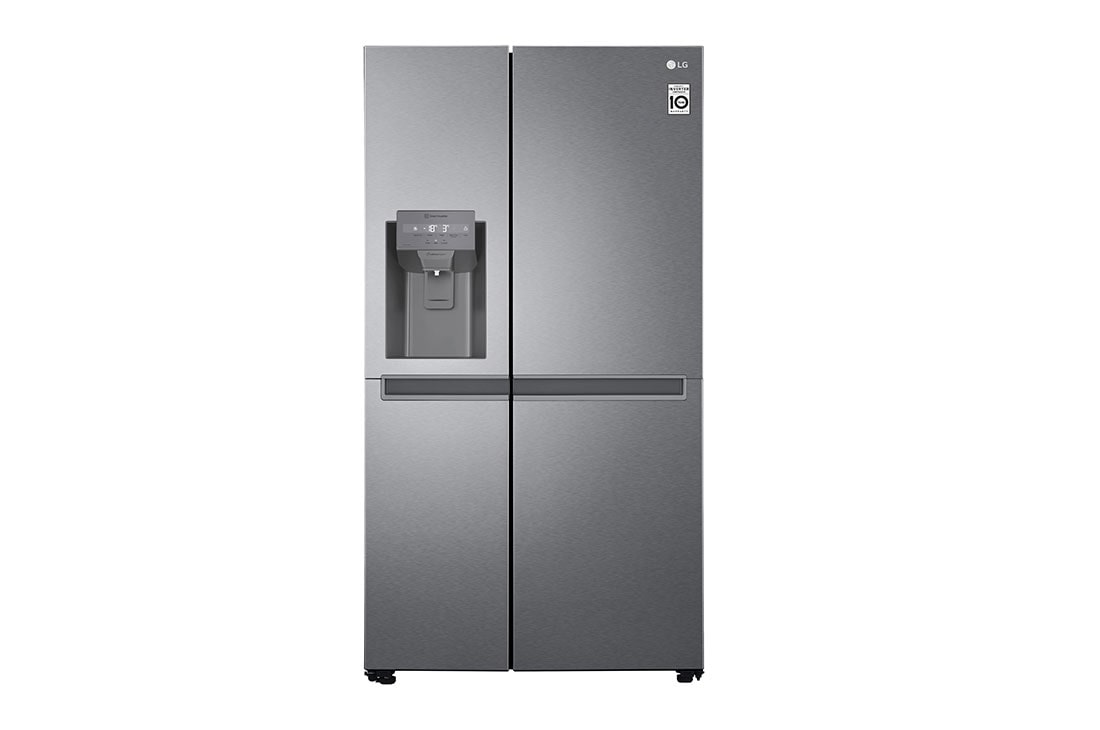 LG Side by Side Refrigerator, Platinum Silver, Smart Inverter Compressor, GC-L257JLYL, GC-L257JLYL