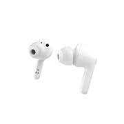 LG Tone Free FN7 Wireless Earbuds with ANC, 99.9% Bacteria Free, Wireless Charging Case, Prestigious British Meridian Sound, Triple Microphones in Each Earbud and IPX4 Water Resistance (FN7, White), A left view of two earbuds' tips facing each other, HBS-FN7, thumbnail 5