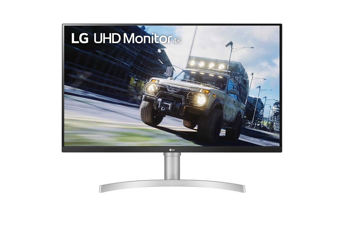 LG 31.5'' UHD 4K (3840x2160) HDR Monitor , front view, 32UN550-W, thumbnail 7