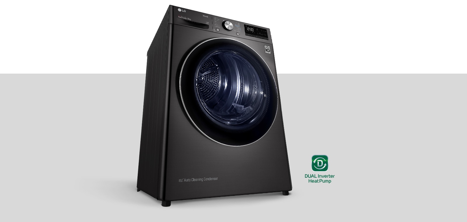 DUAL Inverter Heat Pump™ Dryer product image with logo