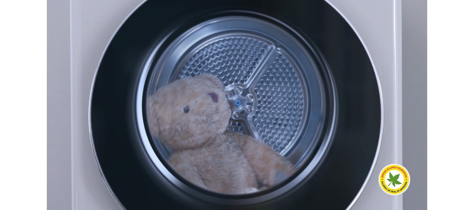 dry teddybear and reduces 99.9% of bacteria and live dust mites with Allergy Care