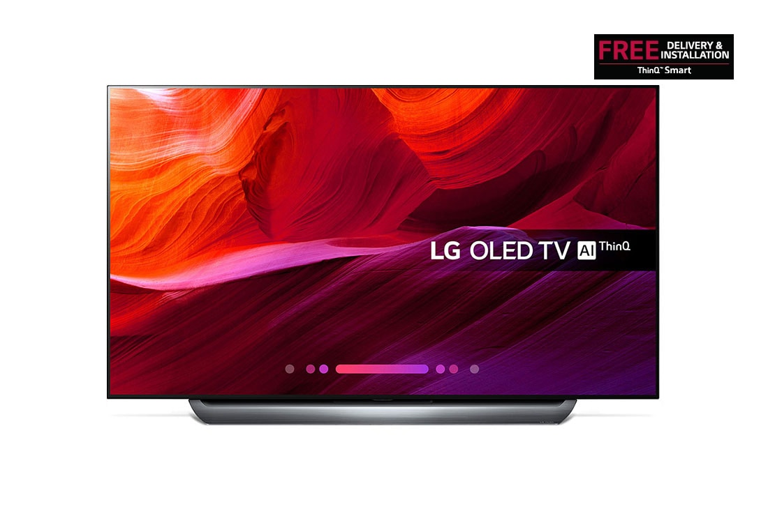 LG OLED TV 65 inch C8 Series Cinema Screen Design 4K HDR Smart TV w/ ThinQ AI, OLED65C8PVA