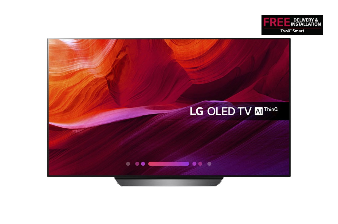 LG OLED TV 55 inch B8 Series Cinema Screen Design 4K HDR WebOS Smart TV w/ ThinQ AI Pixel Dimming, OLED55B8PVA