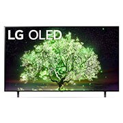 LG OLED TV 65 Inch A1 Series Cinema Screen Design 4K Cinema HDR webOS Smart with ThinQ AI Pixel Dimming (2021), front view, OLED65A1PVA, thumbnail 3