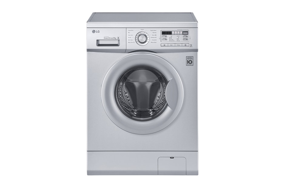 LG 8kg Silver Front Loader Washing Machine, F12B8TDP5