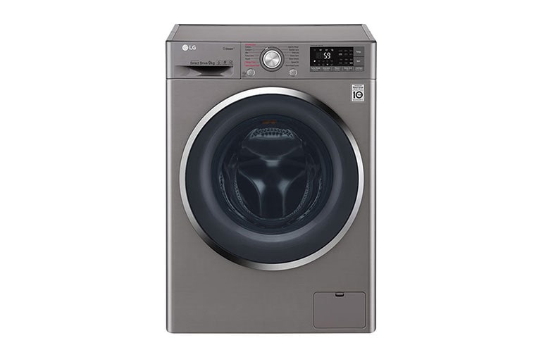 LG 9kg Stone Silver Front Loader Washing Machine, FH4U2VYP2S, thumbnail 1