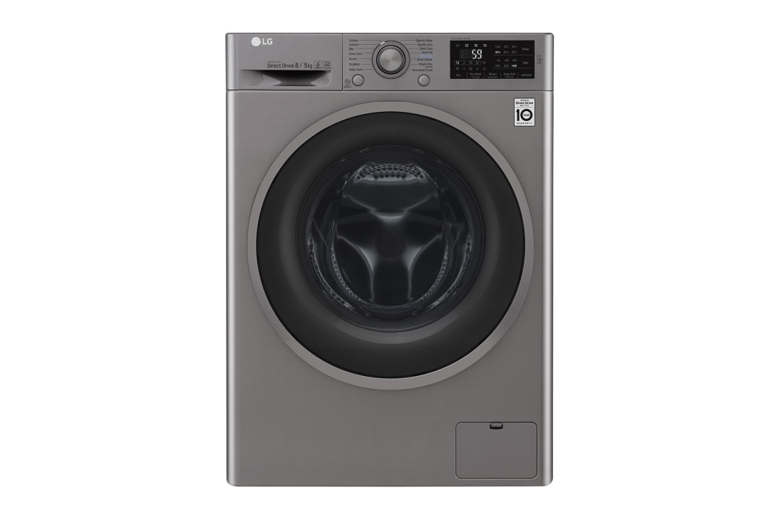 LG 8kg Wash / 5kg Dry Eco Hybrid Washer Dryer Combo, FH4U2TGP2S