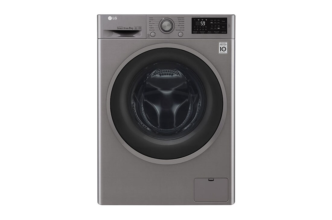 LG 8kg Silver Front Loader Washing Machine, FH4U2TYP2S