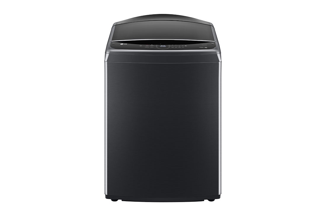 LG 24kg Top Load Washing Machine with AI DD™ & TurboWash3D™ in Black Finish, Front view, T24H9EFHSTP
