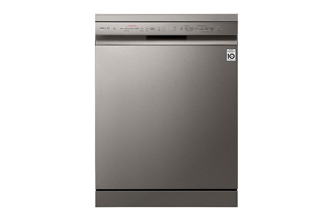 LG QuadWash™ Steam Dishwasher, Fewer Water Spots, front view, DFC532FP