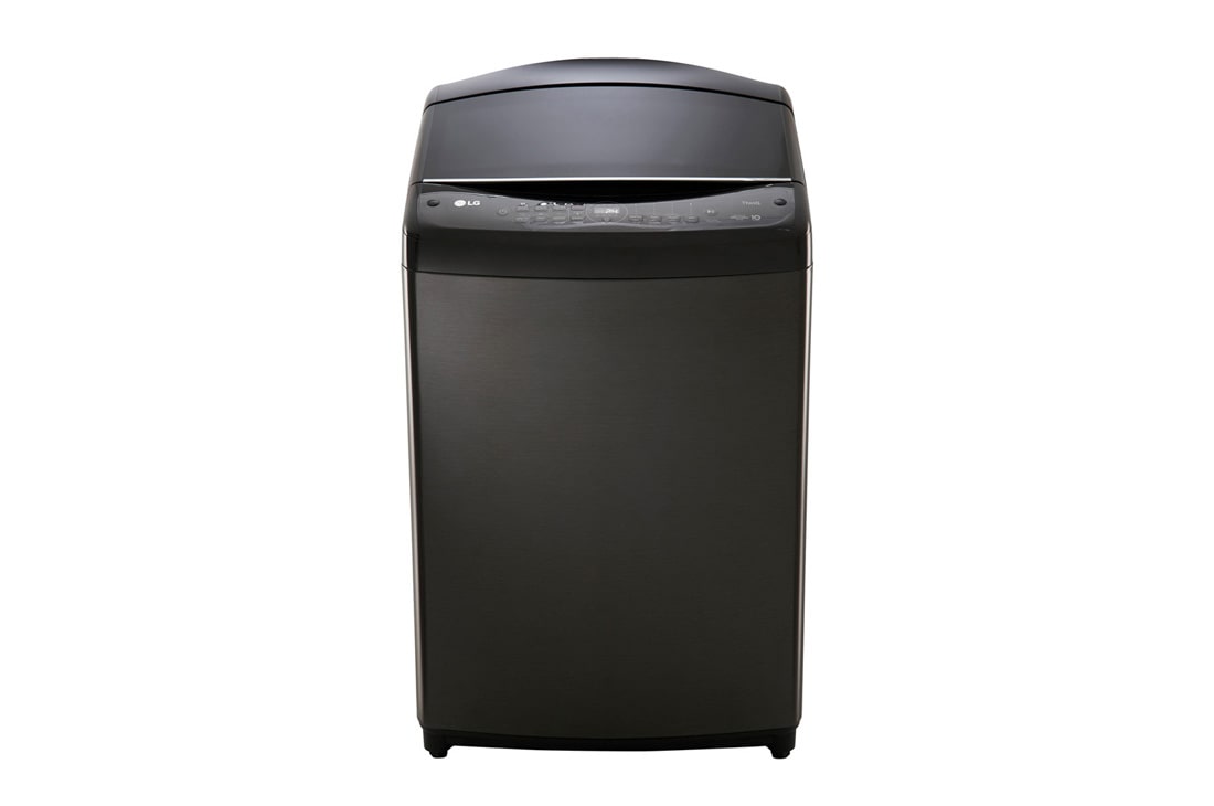 LG 2023 LG 15 Kg Top Load Washing Machine, AIDD, Tub Clean, Full Stainless Steel Tub, ThinQ™, Middle Black Colour, Front View, T15H7EHHTP