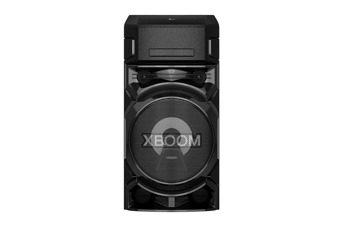 LG XBOOM ON5, Super Bass Boost, Bass Blast, Party Strobe, DJ App & DJ Pad, front view, ON5