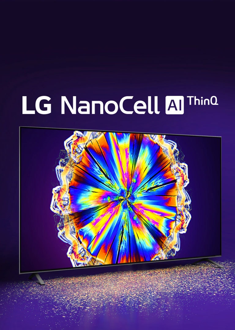 The image of colorful microcrystal on the TV screen