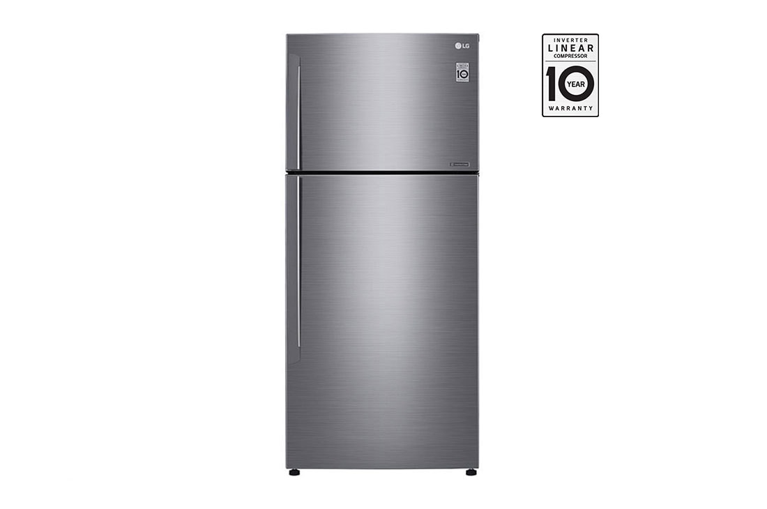 LG 437L, Top Freezer Refrigerator, Door Cooling+™, Linear Cooling™, Inverter Linear Compressor, GN-H432HLHU