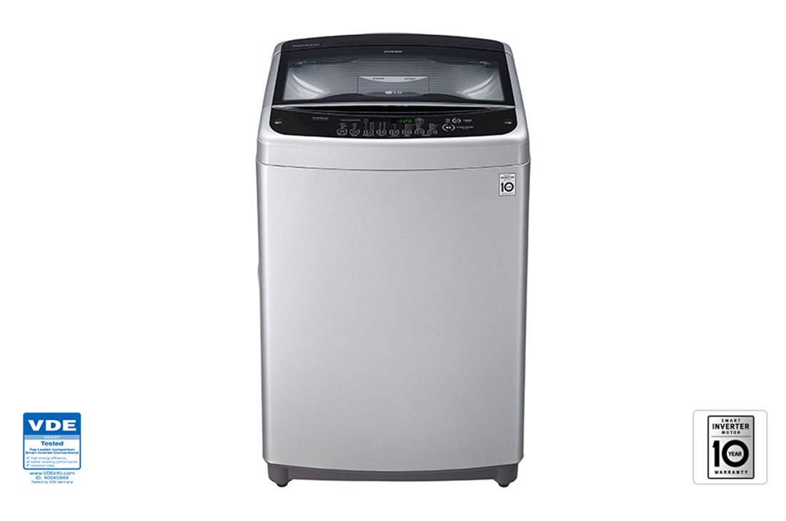 LG Top Load Washing Machine 16kg, Silver, Smart Inverter Motor, TurboDrum+Smart Motion, 10year Warranty on Smart Inverter Motor, T1666NEFTF