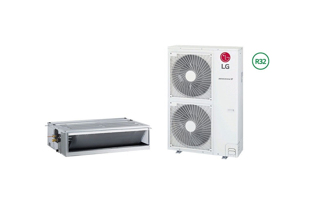 LG Ducted System - Slim Ducted 12.3kW (Cooling) | UMN125M2_ UU125WR2, front view, UMN125M2-UU125WR2