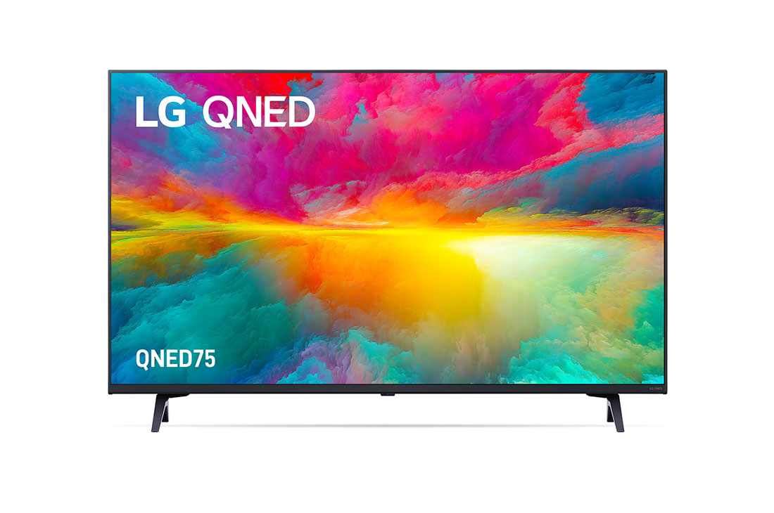 LG QNED75 43 inch 4K Smart QNED TV with Quantum Dot NanoCell, Front View, 43QNED75SRA