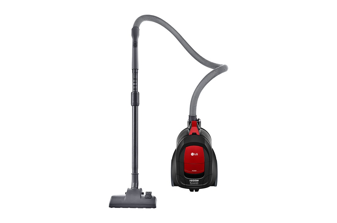 LG Bagless Vacuum - Sparkle Red, front view, C1-GR