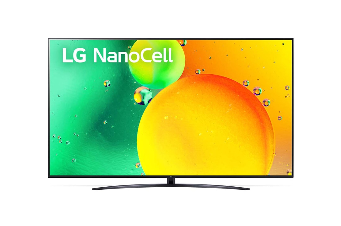 LG 86'' (217 cm) 4K HDR Smart Nano Cell TV, Изглед отпред на телевизор LG NanoCell TV, 86NANO763QA