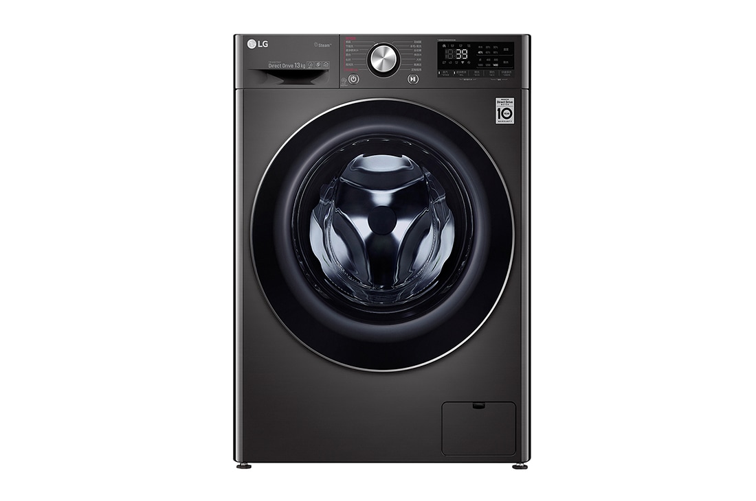 LG 人工智能·纤巧洗衣机 大容量 蒸汽洗 速净喷淋 13Kg 曜岩黑, FG13BV4
