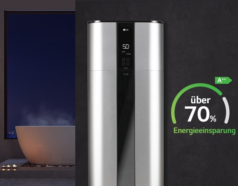 Der neue Inverter-Wärmepumpen-Warmwasserbereiter von LG ermöglicht eine Energieeinsparung von mehr als 70 %.