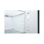 LG Side-by-Side mit Door-in-Door ® | Eis-, Crushed Ice- und Wasserspender  | 635 Liter Kapazität | Energieeffizienzklasse E | Interner Wassertank | Platinum Silver | GSJV51PZTE, GSJV51PZTE