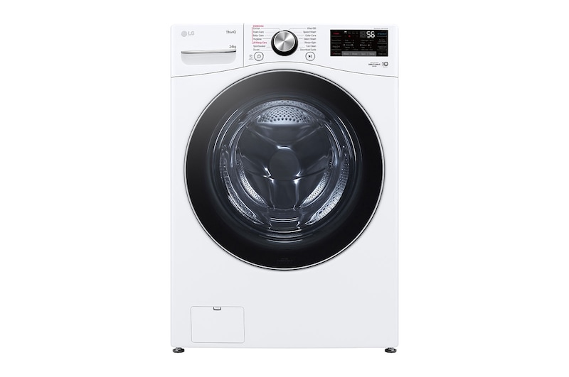 Front view of 24kg Front Load Washer with AI Direct Drive™ and TurboWash™, F2724SVRW