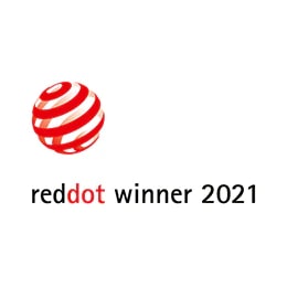 logotipo del ganador de Red Dot 2021.