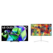LG Promocja: telewizor LG 55” OLED evo 4K Smart TV OLED55C3 ze Stojakiem Gallery Stand, 55C32L-FS21.BUNDLE