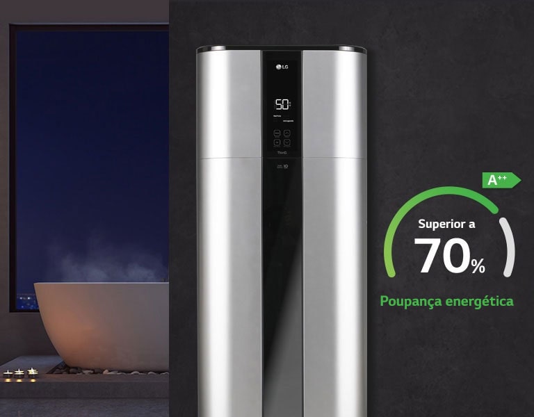A nova bomba de calor AQS da LG permite uma poupança energética superior a 70%.