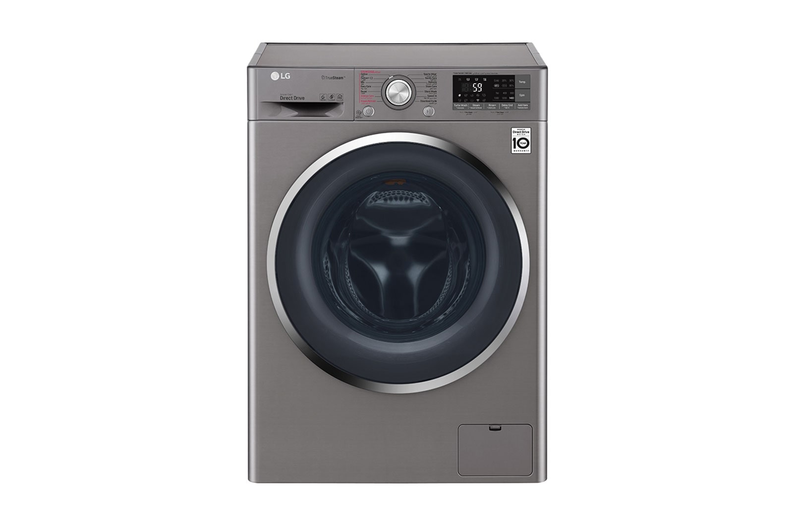 LG 9kg Front load washing machine, Silver Color, TurboWash™, SmartThinQ (Wi-Fi), WFS0914XMN