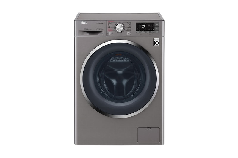 LG 9kg Front load washing machine, Silver Color, TurboWash™, SmartThinQ (Wi-Fi), WFS0914XMN