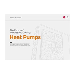The brochure of 'Heat Pump White Paper' is represented by an image.