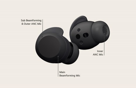 3 microphones for crystal clear calls