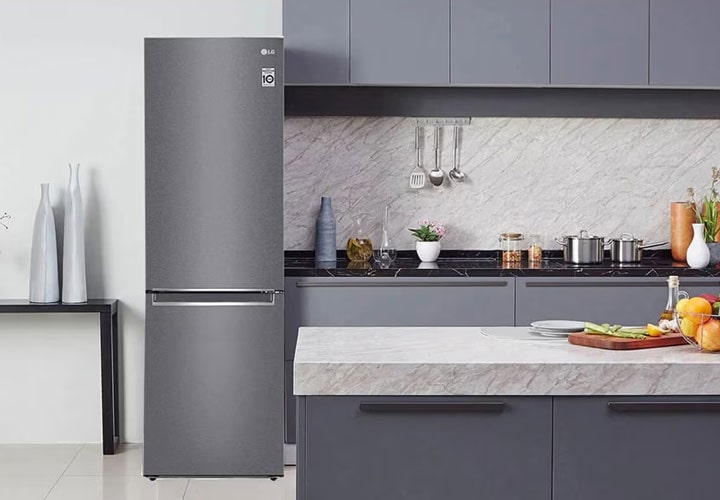 LG Tall Fridge Freezer in the home