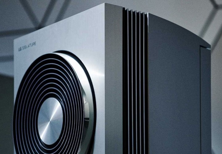 The LG SIGNATURE Air Conditioner takes minimalism to a whole new level, with AI functionality so it learns how to create the perfect atmosphere for you | More at LG MAGAZINE"