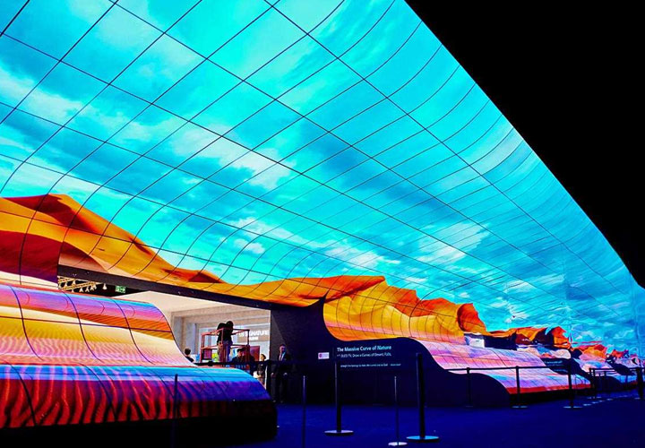 The OLED falls exhibition showed off the benefits of OLED at IFA 2019, with scenes from nature showcasing the screen quality | More at LG MAGAZINE