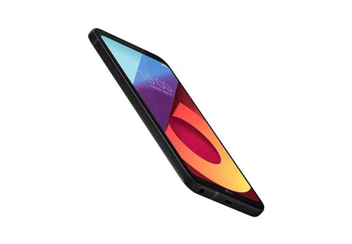 A photo of lg q6 astro black in dynamic angle.