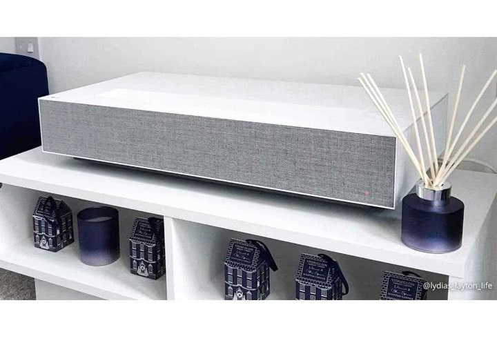 A portable projector fits into any home cinema room.