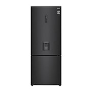 LG 500L Wide Bottom Freezer with DoorCooling⁺™ in Black Finish, GC-F569NQHM