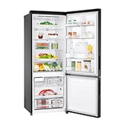 LG 500L Wide Bottom Freezer with DoorCooling⁺™ in Black Finish, GC-F569NQHM