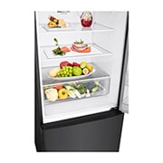 LG 500L Wide Bottom Freezer with DoorCooling⁺™ in Black Finish, GC-F569NQHM