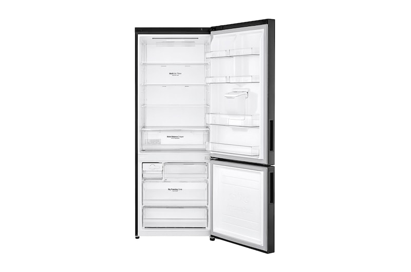 LG 500L Wide Bottom Freezer with DoorCooling⁺™ in Black Finish, GC-F569NQHM