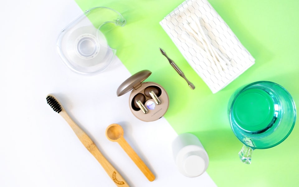 Household products for cleaning earbuds.