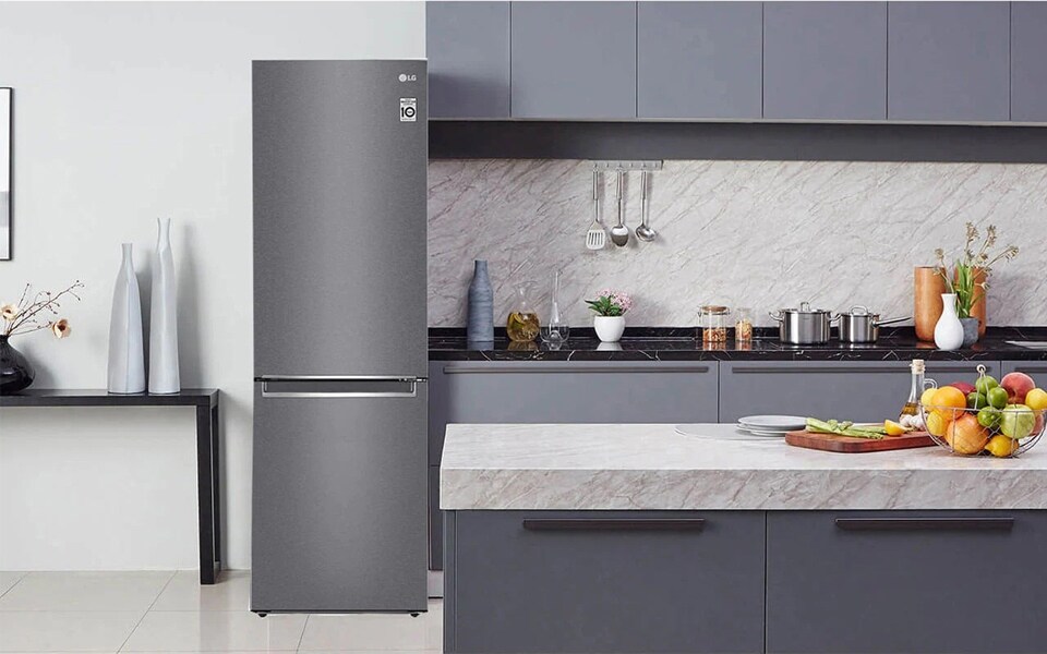 LG Tall Fridge Freezer in the home