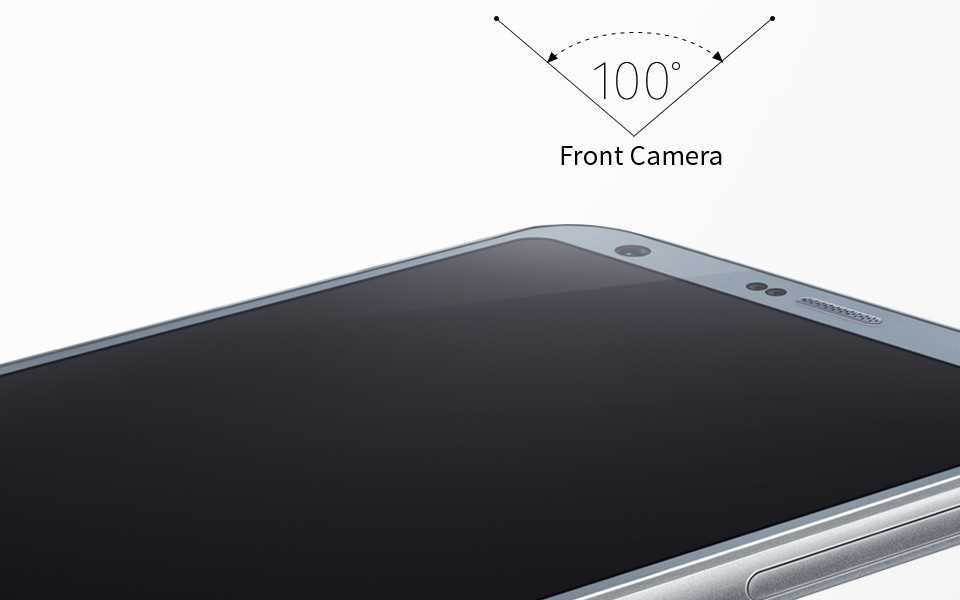 A front side of lg g6 image showing its new wide-angle front camera lens
