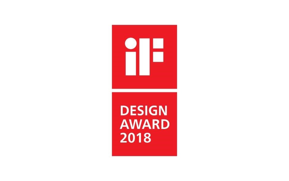 iF Design Award 2018, awarded to LG SIGNATURE OLED G8 TV, LG OLED TV C8, LG SK10Y speaker, LG PK3 speaker, LG PK5 speaker, LG PK7 speaker, against white background