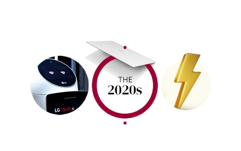 The 2020s is represented by LG Cloi and LG gram